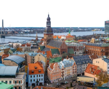 a viewpoint of Latvia from the top